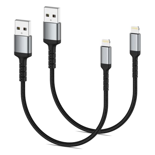 ULIFTUS USB Lightning Kabel Kurz [MFi Zertifiziert] 0.3M Nylon iPhone Ladekabel USB A zu Lightning Datendakebl für iPhone 14/13/ 12/11 Pro Max/XS/XR