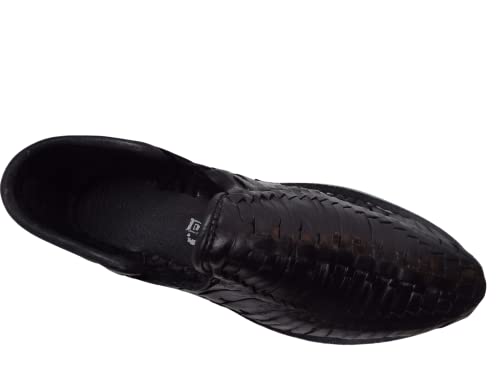 GCENTERPRISE, Mexican Huaraches for Men, black huaraches, guaraches Mexicanos para Hombre, Rayadillo Negro3