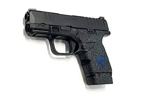 Handleitgrips Textured Rubber Gun Grip Enhancement For Springfield Hellcat With Blue Insert And 13Rd Magazine Grip #TOP7