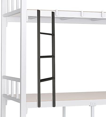 RV Bunk Bed Ladder - Adjustable 45-59" Metal Climbing Ladder with 4 Hooks & 4-5 Step Pedals, Ideal for Campers, Lofts, Dorms, and High Beds - Black