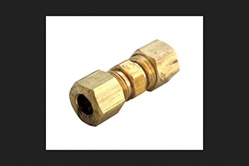 Jmf Compression Union 5/16 " Comp X 1/4 " Comp Yellow Brass 400 Psi Lead Free