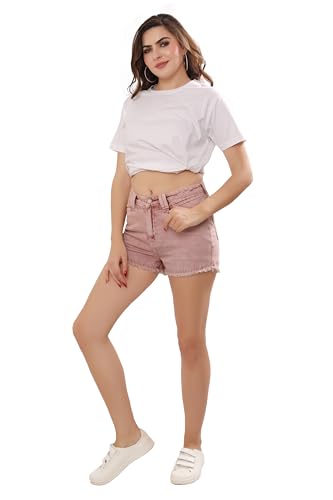 Image of THIRD QUADRANT Denim Shorts for Women || Shorts for Women || Women Shorts
