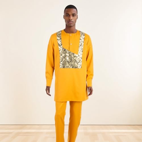 Dashiki Men African Clothes Plus Size Shirts and Pants 2 Piece Set Ankara Attire Tribal Outfits3