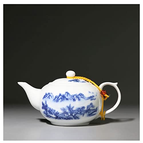 Théière Porcelaine Chinoise Bleue Et Blanche Vintage GLEAVI - Théière Kung Fu Résistante Haute Température