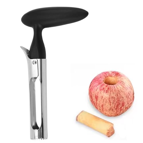 Vide-Fruits Et Légumes En Acier Inoxydable - Poignée En Bois Antidérapante, Pour Pommes, Poivrons, Etc. - 2