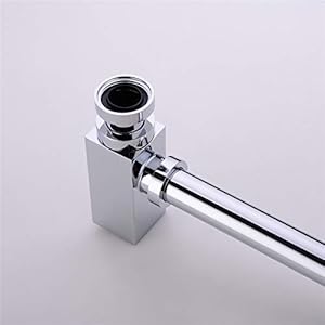 Brizyaan Premium Heavy Brass Bottle Trap with 7 Inch Outlet Pipe for Bathroom Basin Kitchen Sink and Wash Basin (Finish : Chrome; 32 mm; Silver)