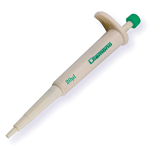 Globe Scientific 3322-20 Diamond Jr. Mini Pipette, Autoclavable, Green, 20µL Fixed Volume