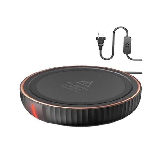 HouseGem Large Candle Warmer Plate - Coffee Cup Mug Warmer for Desk, Candle Melter, Electric Mug Heater for Beverages, Milk & Tea, Coffee Accessories Ideal Gifts Keep Cup Warm (Black)