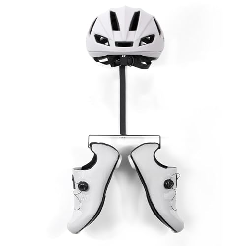 Natudeco Bike Equipment Rack Wall Mount Display Holder Bike Helmet Hanging Stand Motorcycle Accessories Organizer Shoes Hats Helmet Shelf