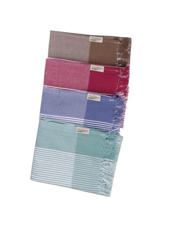 Image of RAMRAJ COTTON Pack Of 4 Cotton Bath Towel Set Crafted For Softness| Durability| And Comfortable Daily Use