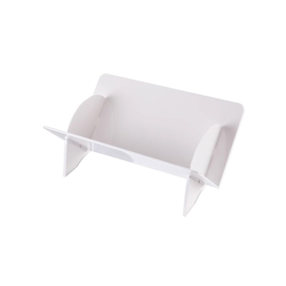 RYUQW3RE Cd Storage Rack Tabletop Acrylic Open Vinyl Record Storage Rack Home Tilted Small Bookcase(White)