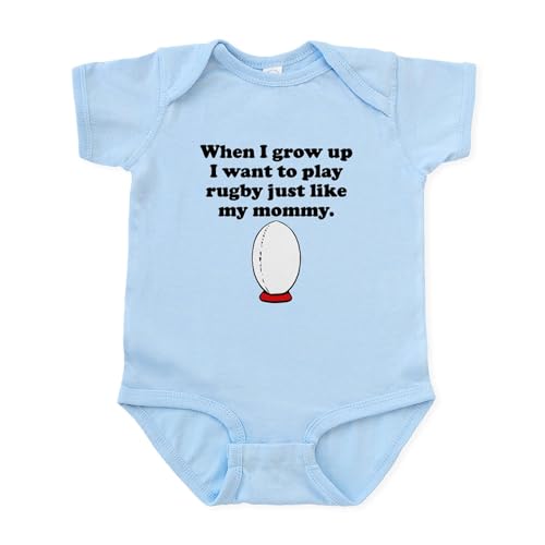 Image of CafePress Play Rugby Like My Mommy Body Suit Cute Infant Bodysuit Baby Romper