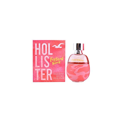 HOLLISTER CALIFORNIA Vibes FOR Her Eau DE Parfum 50ML VAPORIZADOR Unisex Adulto, Negro, Único