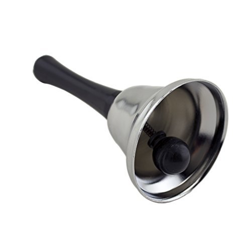 Adorox Silver Steel Hand Bell For Wedding Events Decoration, Call Bell, Alarm, Jingles (1) #TOP2