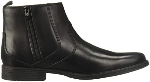 Clarks Men's Whiddon Zip Waterproof Ankle Boot, Black Leather, 9.5 | Image 5
