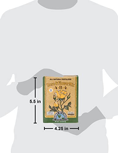 Down To Earth All Natural Rose & Flower Bulb Fertilizer Mix 4-8-4, 1 Lb #TOP4