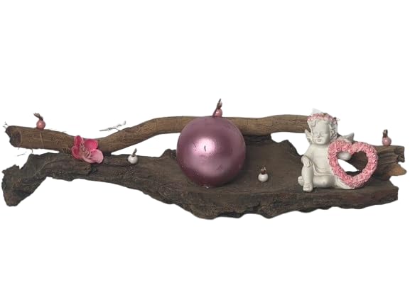 Photophore Mon Ange N°883 en bois flotté artisanal fait main