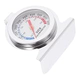 HEMOTON Edelstahl Ofenthermometer mit Schutzglas, Silber, Leicht Ablesbar