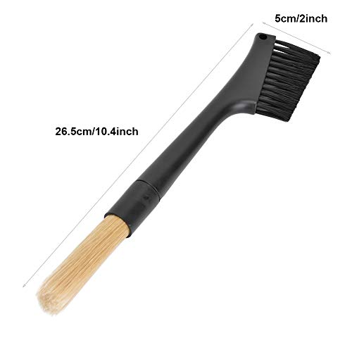 Grinder Cleaning Brush Coffee Milk Powder Brushes Soft Nylon Hair Removable Double-head Grinder Machine Cleaning Dusting Brush for Coffee Shop Bar Utensils Accessories