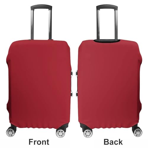 Amaranth Red Luggage Cover, Elastic Luggage Protector Fits 19-32in Suitcases, Washable & Anti-Scratch Suitcase Cover for Men Women S3