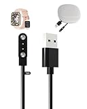 toergy Cavo di ricarica per smartwatch OUKITEL BT11, cavo di ricarica USB, fissaggio magnetico, ricarica rapida, leggero, durevole, custodia portatile in silicone da viaggio