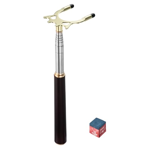 M METERXITY Retractable Billiards Cue Stick Bridge with High Removable Brass Bridge Head