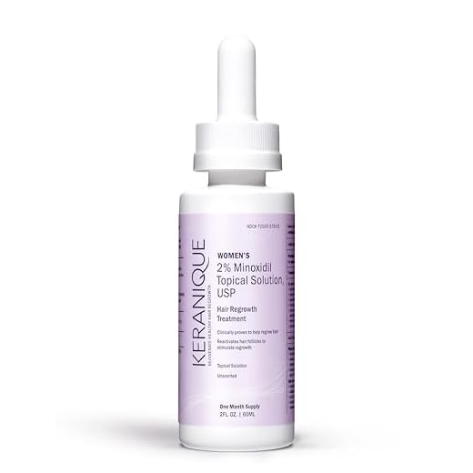 Keranique Minoxidil Hair Regrowth Tonic Treatment with Dropper - 2% Minoxidil - Regrow Thicker Looking Hair, Helps Revitalize Hair Follicles, 2 Fl. Oz 30 Day Supply