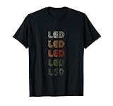 Love Heart Led Tee Grunge Vintage Style Black Led T-Shirt