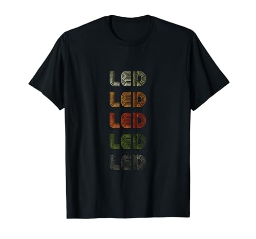 Love Heart Led Tee Grunge Vintage Style Black Led T-Shirt