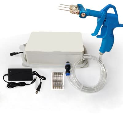 Meat Injector Gun Pump with Hose, 60W Electric Marinade Injector Meat Syringe Single Gun with 10 Stainless Steel Needle for Roast Turkey, Pork, Beef (Three Needle)