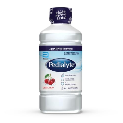 Pedialyte Electrolyte Drink, Hydration Drinks for Kids &amp; Adults, Cherry Frost, 1 Liter