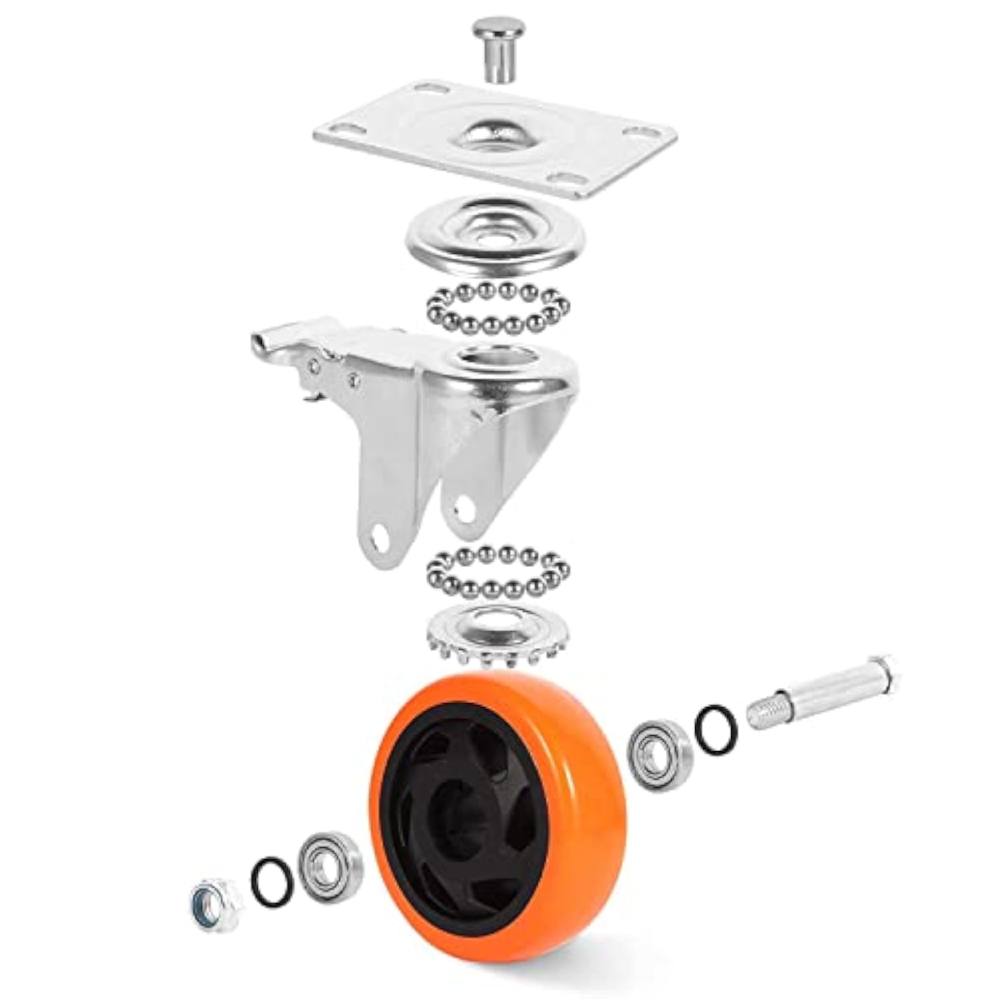 Heavy Duty 4 Inch Caster Wheels Set of 4, Locking
