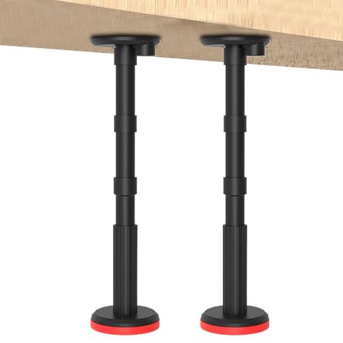 Kustimantu - Soporte para mueble con cremallera (sistema de soporte ajustable, 2, varilla de elevación para fregadero empotrado y soporte de fijación para mueble de cocina y baño