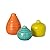 Sullivans Small Ceramic Vase Set, Various Sizes, Set of 3 (CM2219)