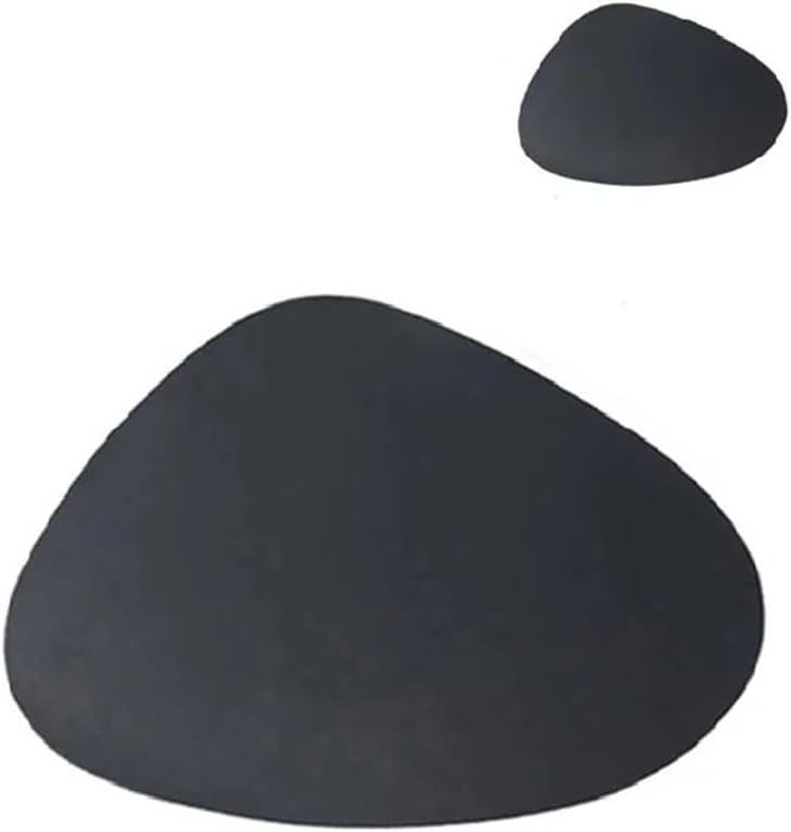 Dining Mat with Cup Set Oval Table Black Cafe Food