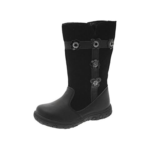 Lora Dora Girls Mid Calf Boots with Flower Strap Cover