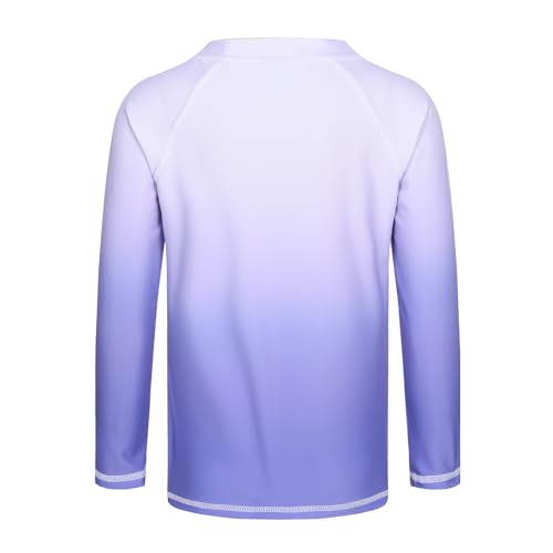 Image of Girls Long Sleeve Swim Shirt Rash Guard for Girls One Piece Bathing Suits with UPF 50+ Sun Protection 3-16 Years