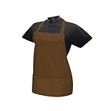 MISEMIYA - Delantal con Peto Delantal Mujer Delantal HOGAR Limpieza FRUTERIA LAVAPLATOS SUMILLER Maitre DE VINOS - Ref.865 - Marrón, Pack*10