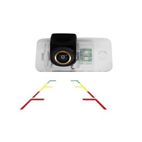 Image of Vlicevrn HD Golden Fisheye Vehicle Car Rear View Camera Fixed Parking Line Night Vision Backup Parking Camera for Audi A3 /S3 A4 /S4 A5 /S5 A6 /S6 A8 (Golden Fisheye Fixed)
