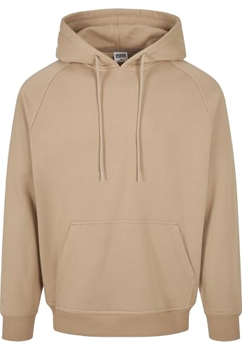 Urban Classics Herren Blank Hoody – Locker Geschnittener Kapuzenpullover mit Kängurutasche und Verstellbarer Kapuze für Freizeit Alltag Sport und Streetwear,Unionbeige,3XL