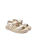 DREAM PAIRS Women's Comfortable Open Toe Flat Sandals Fashion One Band Summer Dessy Sandals,Size 9,Nude,SDFS2409W