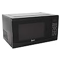 Avanti MT09V1B Microwave Oven 900-Watts Compact with 10 Power Levels and 6 Pre Cooking Settings, Speed Defrost, Electronic Control Panel and Glass Turntable, 0.9-Cu.Ft, Black