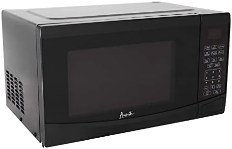 Avanti MT09V1B Microwave Oven 900-Watts Compact with 10 Power Levels and 6 Pre-Set Cooking Settings, Speed Defrost, Electronic Control Panel and Glass Turntable, 0.9 Cu.Ft, Black