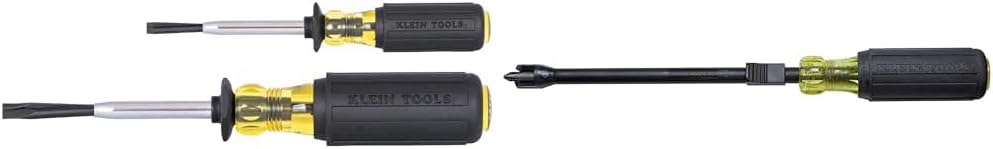 Klein Tools Slotted Screw-Holding Screwdriver Set with #2 Phillips Screw Holding Screwdriver, 3-Piece