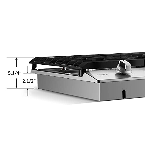 Fotile Gls30501 30” Stainless Steel 5-Burner Gas Cooktop, Tri-Ring 22,000 Btus Center Burner With Flame Failure Protection Removable Grates And Installation/Lp Kit #TOP2