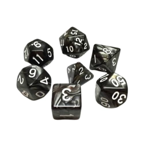 Epic Forge -Set of 7 Multiformat Dice in Box - Pearl Black