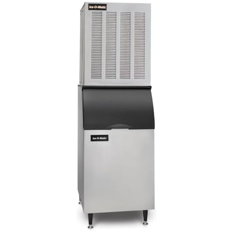 Ice-O-Matic Commercial Ice Maker Head with Storage, Chewable Pearl Style Ice, (GEM0450A+KBT24+B42PS), 464 lb/24hr, Air Cooled (Bin Kit KBT24 Included) Cover