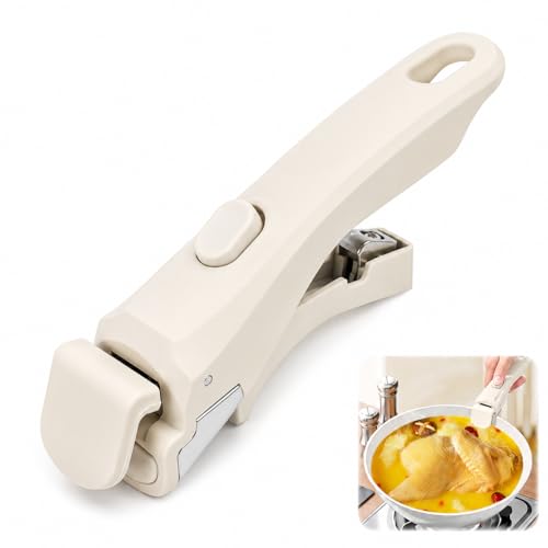 Mewneap Poignée Détachable pour Casserole Universelle Amovible Résistante à la Chaleur 250°C Support 10kg Poignée Antidérapante Compatible avec Tefal la...