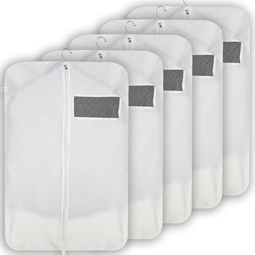 Image of Cotton Suit & Coat Cover for Men with Zipper - Dustproof, Breathable Garment Bag for Suit, Blazer & Jacket Storage - Wardrobe Organizer, Foldable, Durable Fabric (5)