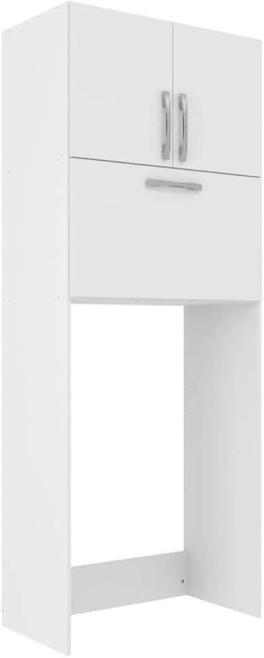 Armário Multiuso Lavanderia 3 Portas Branco